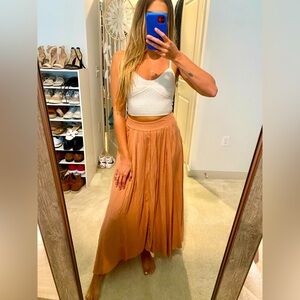 Peach maxi skirt